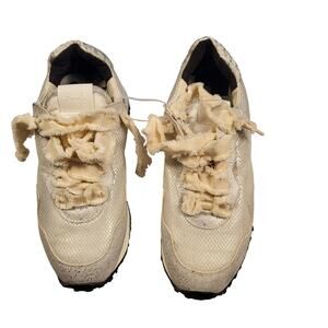 NEW P448 Cancun sneakers metallic glitter finish ribbon laces Women sz 40 US 9.5